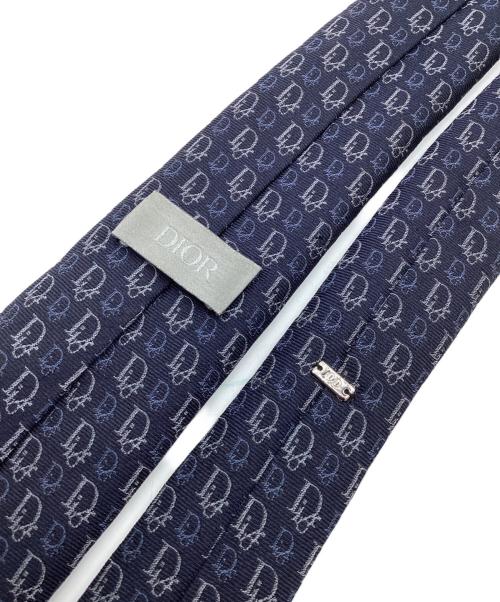 Dior（ディオール）Dior (ディオール) ロゴ総柄ネクタイ ネイビー サイズ:不明の古着・服飾アイテム