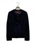 MACKINTOSH LONDONマッキントッシュ ロンドン）の古着「ノーカラーウールジャケット」｜ネイビー