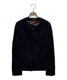 MACKINTOSH LONDON（マッキントッシュ ロンドン）の古着「ノーカラーウールジャケット」｜ネイビー