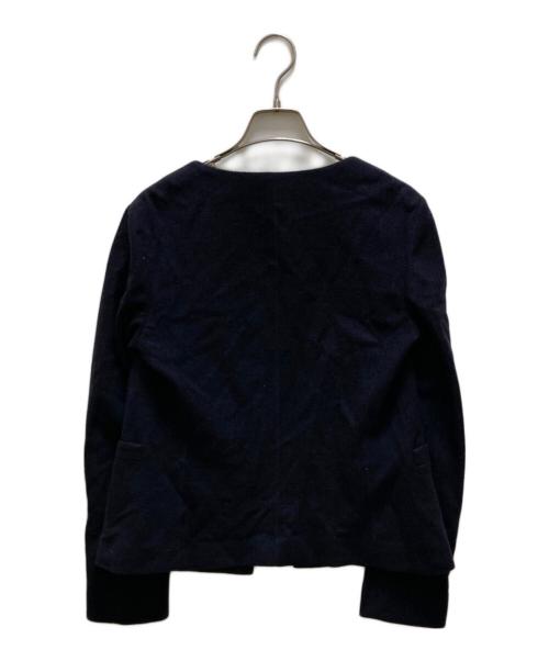 MACKINTOSH LONDON（マッキントッシュ ロンドン）MACKINTOSH LONDON (マッキントッシュ ロンドン) ノーカラーウールジャケット ネイビー サイズ:38の古着・服飾アイテム