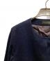 中古・古着 MACKINTOSH LONDON (マッキントッシュ ロンドン) ノーカラーウールジャケット ネイビー サイズ:38：8000円