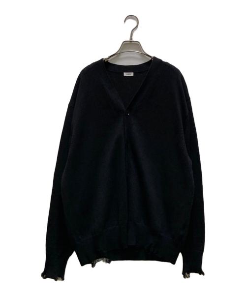 LOEFF（ロエフ）LOEFF (ロエフ) LFU W 5GG DMG POニットカーディガン ブラック サイズ:2の古着・服飾アイテム