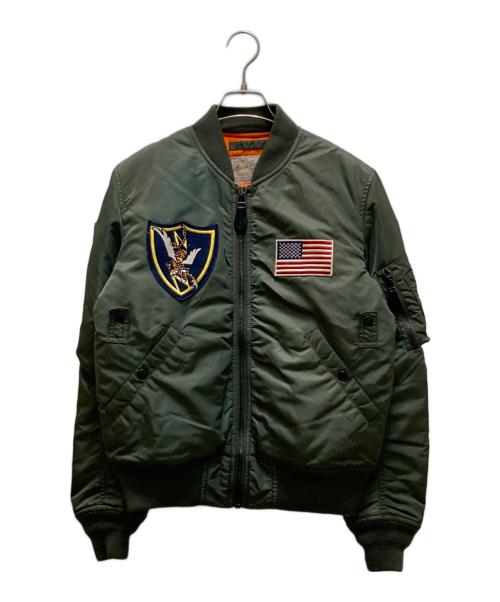 AVIREX（アヴィレックス）AVIREX (アヴィレックス) フrタイングタイガー MA-1ジャケット オリーブ サイズ:mの古着・服飾アイテム