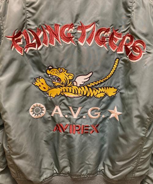 AVIREX（アヴィレックス）AVIREX (アヴィレックス) フrタイングタイガー MA-1ジャケット オリーブ サイズ:mの古着・服飾アイテム