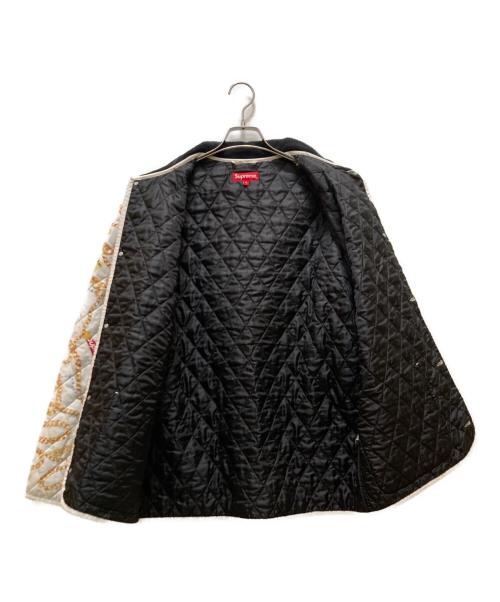 SUPREME（シュプリーム）Supreme (シュプリーム) チェーンプリント キルティング ジャケット ホワイト サイズ:XLの古着・服飾アイテム