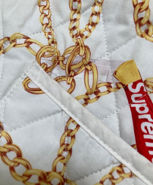SUPREME（シュプリーム）Supreme (シュプリーム) チェーンプリント キルティング ジャケット ホワイト サイズ:XLの古着・服飾アイテム