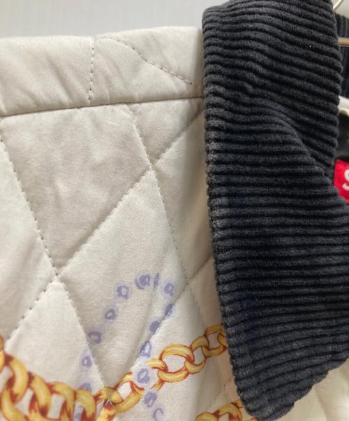SUPREME（シュプリーム）Supreme (シュプリーム) チェーンプリント キルティング ジャケット ホワイト サイズ:XLの古着・服飾アイテム