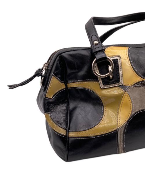 COACH（コーチ）COACH (コーチ) レザーハンドバッグ ブラックの古着・服飾アイテム