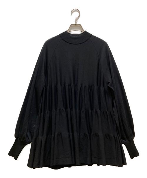 ADORE（アドーア）ADORE (アドーア) ティアードハイゲージニット ブラック サイズ:38の古着・服飾アイテム