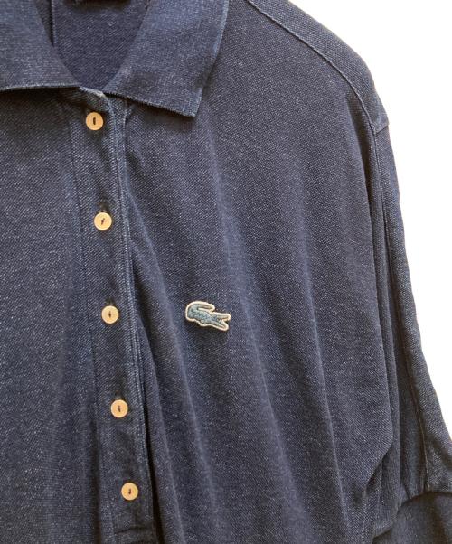 LACOSTE（ラコステ）LACOSTE (ラコステ) ドルマンスリーブ鹿の子地ドレス ブルー サイズ:36の古着・服飾アイテム