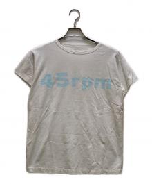 45rpm（45アールピーエム）の古着「ロゴプリントTシャツ」｜ホワイト