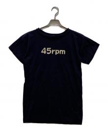 45rpm（45アールピーエム）の古着「ロゴプリントTシャツ」｜ネイビー