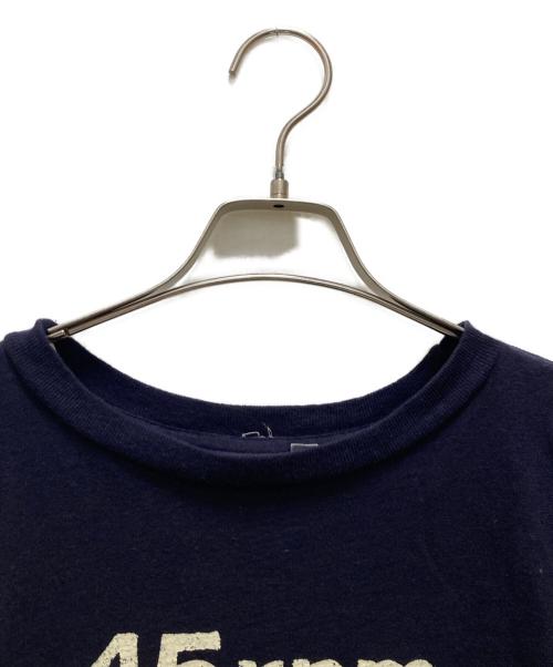 45rpm（45アールピーエム）45rpm (45アールピーエム) ロゴプリントTシャツ ネイビー サイズ:2の古着・服飾アイテム