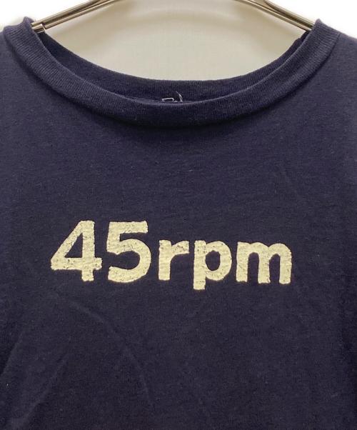 45rpm（45アールピーエム）45rpm (45アールピーエム) ロゴプリントTシャツ ネイビー サイズ:2の古着・服飾アイテム
