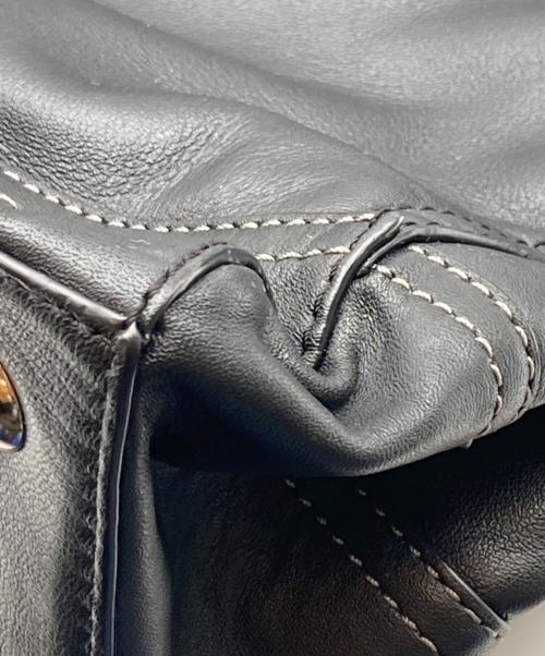 COACH（コーチ）COACH (コーチ) レザートートバッグ ブラックの古着・服飾アイテム