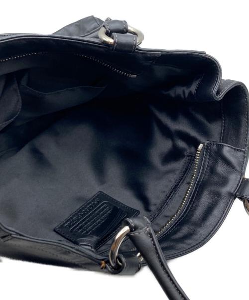 COACH（コーチ）COACH (コーチ) レザートートバッグ ブラックの古着・服飾アイテム