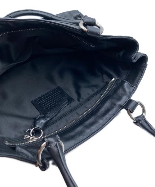 COACH（コーチ）COACH (コーチ) レザートートバッグ ブラックの古着・服飾アイテム
