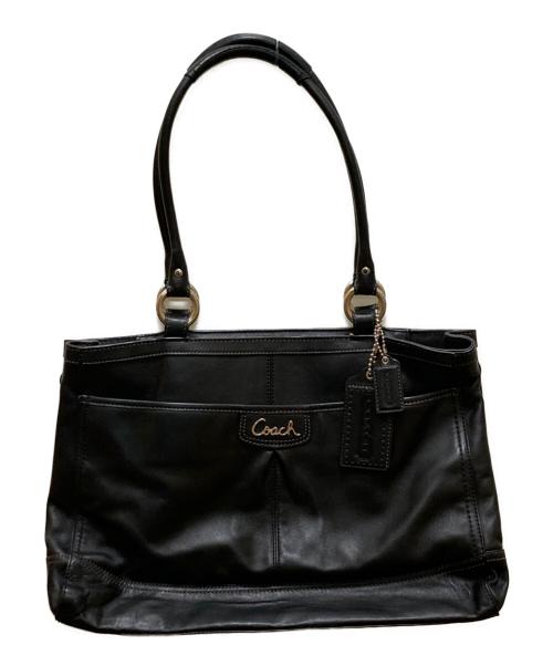 COACH（コーチ）COACH (コーチ) レザートートバッグ ブラックの古着・服飾アイテム