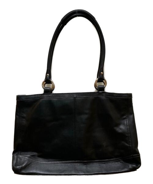 COACH（コーチ）COACH (コーチ) レザートートバッグ ブラックの古着・服飾アイテム