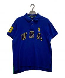 POLO RALPH LAUREN（ポロ・ラルフローレン）の古着「90sビッグポニーポロシャツ」｜ブルー