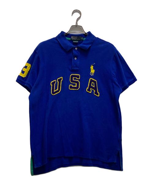 POLO RALPH LAUREN（ポロ・ラルフローレン）POLO RALPH LAUREN (ポロ・ラルフローレン) 90sビッグポニーポロシャツ ブルー サイズ:XLの古着・服飾アイテム