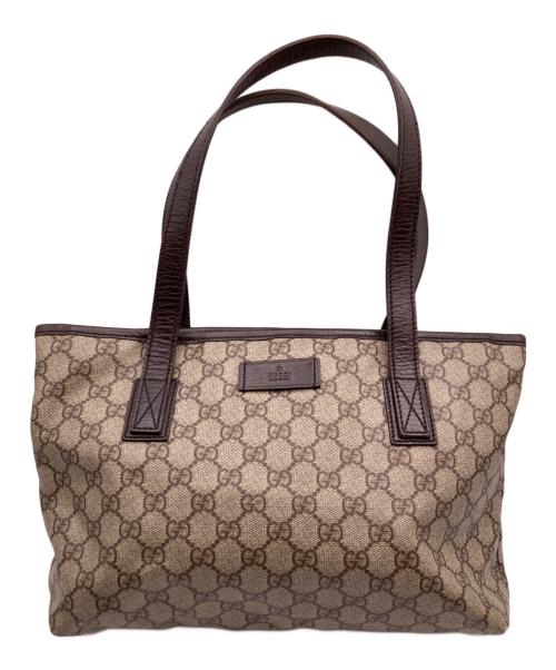 GUCCI（グッチ）GUCCI (グッチ) GGスプリームプラス トートバッグ ブラウンの古着・服飾アイテム