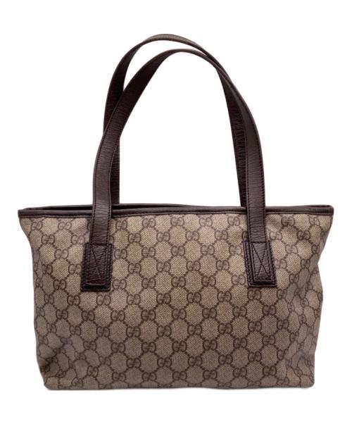 GUCCI（グッチ）GUCCI (グッチ) GGスプリームプラス トートバッグ ブラウンの古着・服飾アイテム