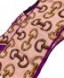 中古・古着 GUCCI (グッチ) ホースビットスカーフ ホワイト×パープル：10000円