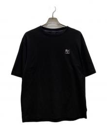 MIZUNO×IL BISONTE（ミズノ×イル ビゾンテ）の古着「コラボ ハイゲージクイックドライクルーネックプルオーバー」｜ブラック