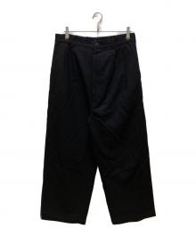 COMME des GARCONS JUNYA WATANABE MAN（コム デ ギャルソン ジュンヤ ワタナベ マン）の古着「2タックウールワイドパンツ」｜ブラック