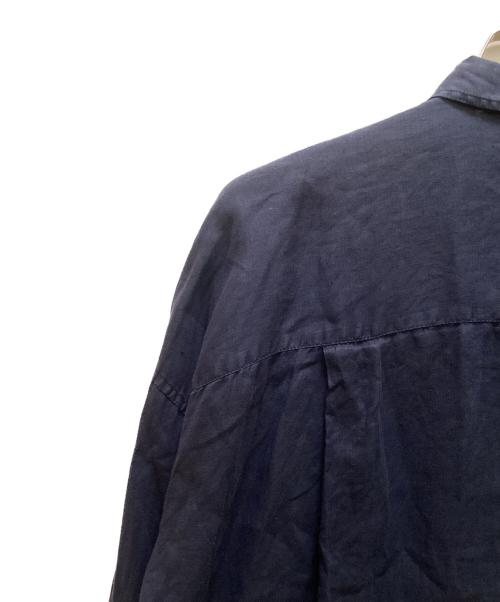 Spick and Span（スピック＆スパン）Spick and Span (スピック＆スパン) 80リネンカシュクールビッグシャツ ネイビー サイズ:Freeの古着・服飾アイテム