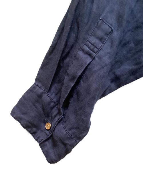 Spick and Span（スピック＆スパン）Spick and Span (スピック＆スパン) 80リネンカシュクールビッグシャツ ネイビー サイズ:Freeの古着・服飾アイテム