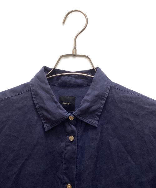 Spick and Span（スピック＆スパン）Spick and Span (スピック＆スパン) 80リネンカシュクールビッグシャツ ネイビー サイズ:Freeの古着・服飾アイテム