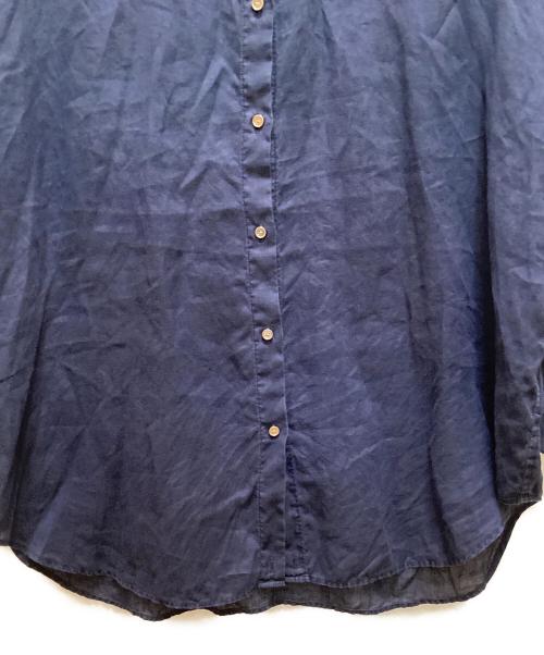 Spick and Span（スピック＆スパン）Spick and Span (スピック＆スパン) 80リネンカシュクールビッグシャツ ネイビー サイズ:Freeの古着・服飾アイテム