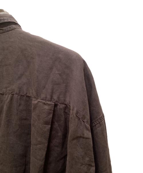 Spick and Span（スピック＆スパン）Spick and Span (スピック＆スパン) 80リネンカシュクールビッグシャツ ブラウン サイズ:Freeの古着・服飾アイテム