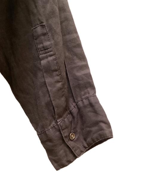 Spick and Span（スピック＆スパン）Spick and Span (スピック＆スパン) 80リネンカシュクールビッグシャツ ブラウン サイズ:Freeの古着・服飾アイテム