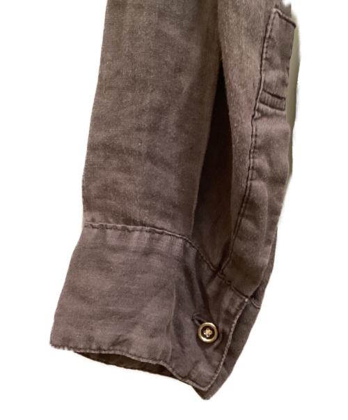 Spick and Span（スピック＆スパン）Spick and Span (スピック＆スパン) 80リネンカシュクールビッグシャツ ブラウン サイズ:Freeの古着・服飾アイテム