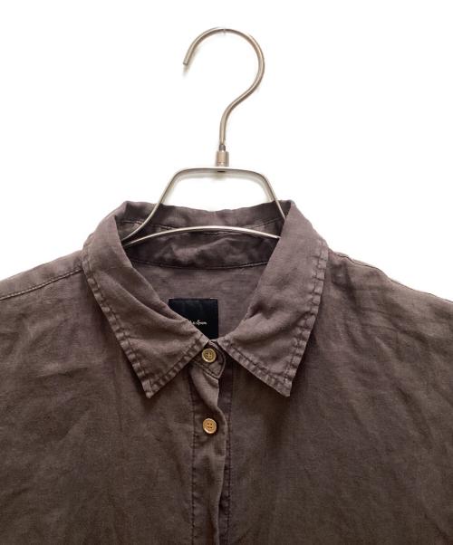 Spick and Span（スピック＆スパン）Spick and Span (スピック＆スパン) 80リネンカシュクールビッグシャツ ブラウン サイズ:Freeの古着・服飾アイテム