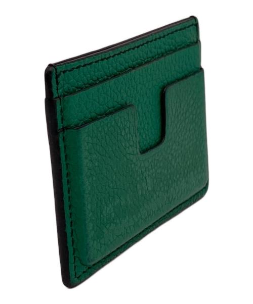 TOM FORD（トムフォード）TOM FORD (トムフォード) レザーカードケース グリーン×ブラックの古着・服飾アイテム