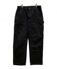 CarHartt（カーハート）の古着「ブラックダブルニーパンツ」｜ブラック
