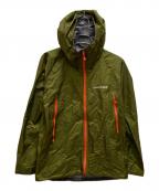 mont-bellモンベル）の古着「ストームクルーザー ジャケット」｜グリーン×オレンジ