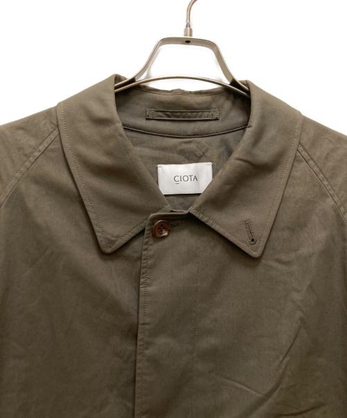 CIOTA（シオタ）CIOTA (シオタ) スビンコットン タイプライター バルマカンコート グリーン サイズ:6の古着・服飾アイテム
