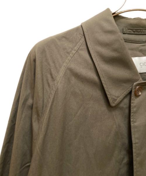 CIOTA（シオタ）CIOTA (シオタ) スビンコットン タイプライター バルマカンコート グリーン サイズ:6の古着・服飾アイテム