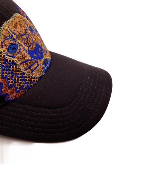 KENZO（ケンゾー）KENZO (ケンゾー) タイガー刺繍キャップ ブラック サイズ:Uの古着・服飾アイテム