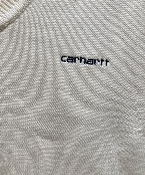 CarHartt（カーハート）CarHartt (カーハート) Vネックニットベスト ベージュ サイズ:Sの古着・服飾アイテム