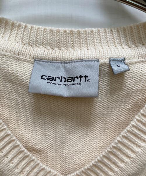 CarHartt（カーハート）CarHartt (カーハート) Vネックニットベスト ベージュ サイズ:Sの古着・服飾アイテム