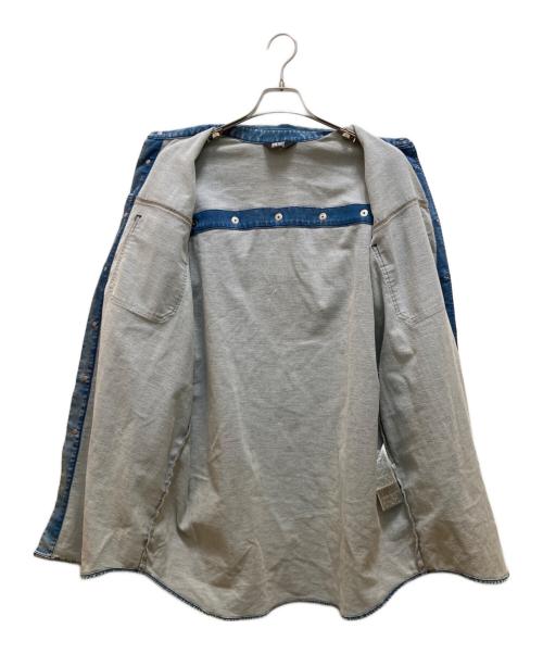 DIESEL（ディーゼル）DIESEL (ディーゼル) ジョグジーンズデニムフリルシャツドレスワンピース インディゴ サイズ:xxsの古着・服飾アイテム