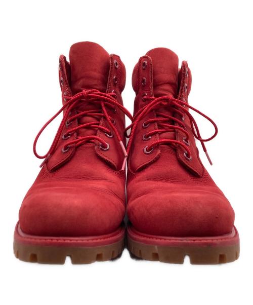 Timberland（ティンバーランド）Timberland (ティンバーランド) 6インチプレミアム スエードレースアップ ブーツ レッド サイズ:9Wの古着・服飾アイテム