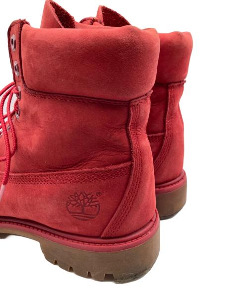 Timberland（ティンバーランド）Timberland (ティンバーランド) 6インチプレミアム スエードレースアップ ブーツ レッド サイズ:9Wの古着・服飾アイテム