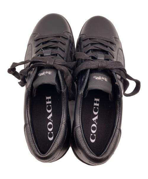 COACH（コーチ）COACH (コーチ) シグネチャーローカットスニーカー ブラック×グレー サイズ:26.5の古着・服飾アイテム